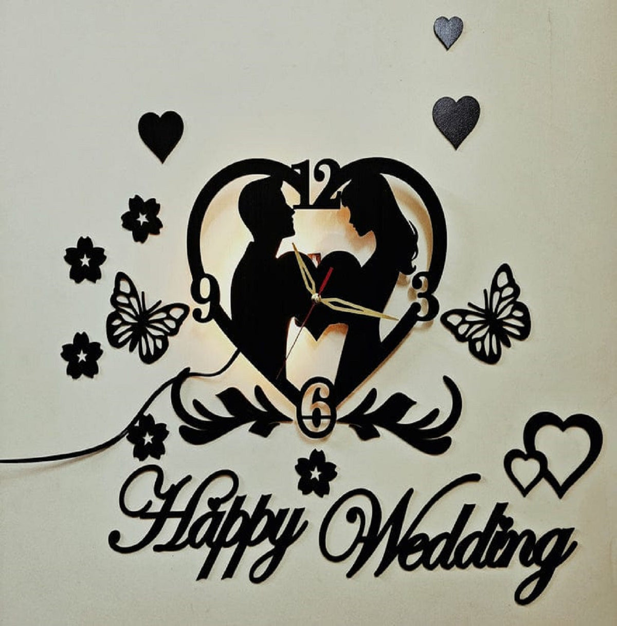 Wedding beautiful wall clock
