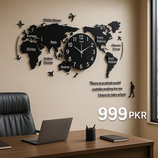 World map clock