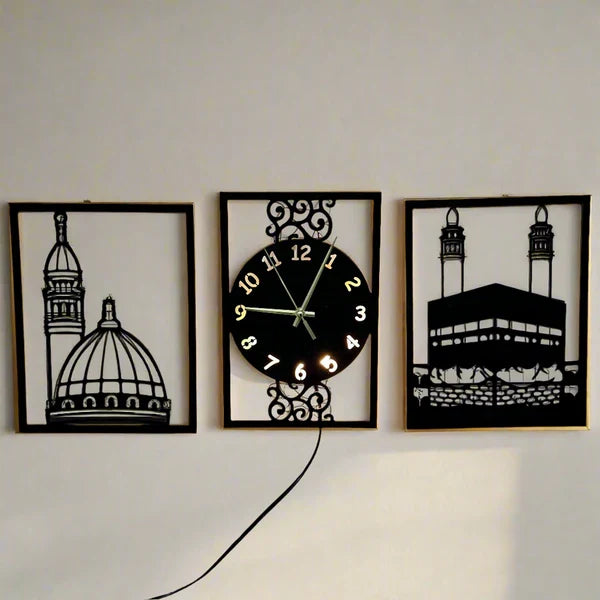 Allah muhammad islamic wall clock