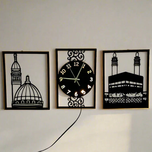 Allah muhammad islamic wall clock